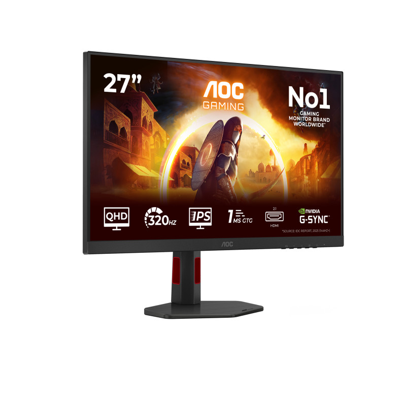 AOC Q27G4SRU G4 Q27G4SRU, 68,6 cm (27"), 2560 x 1440 Pixeles, Quad HD, LED, 1 ms, Negro, Rojo
