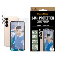 PanzerGlass PGRHONUG37942 ® 2-in-1 Protection Bundle Samsung Galaxy S25+, Samsung, Samsung - Galaxy S25+, Aplicación en seco, 2