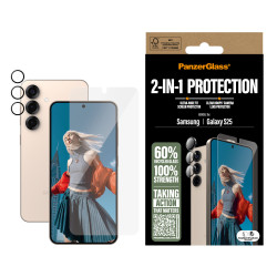 PanzerGlass PGRHONUG38388 ® 2-in-1 Protection Bundle Samsung Galaxy S25, Samsung, Samsung - Galaxy S25, Aplicación en seco, 2