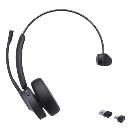 Yealink 1208705 BH70 Mono Teams, Inalámbrico, 20 - 20000 Hz, Oficina/Centro de llamadas, 91 g, Auriculares, Negro