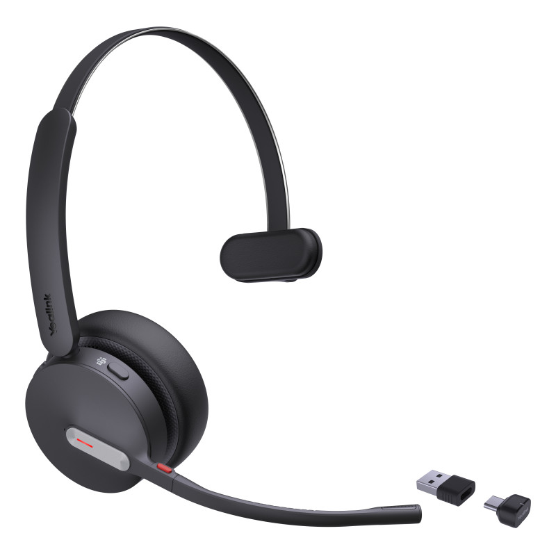 Yealink 1208705 BH70 Mono Teams, Inalámbrico, 20 - 20000 Hz, Oficina/Centro de llamadas, 91 g, Auriculares, Negro