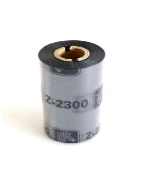 wax ribbon 2300 110mm ancho x 74 metros cinta de transferrencia calidad cera color negro caja con 12 rollos