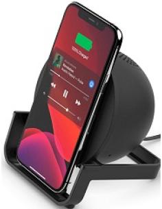 cargador inalambrico qi 10w de potencia y altavoz bluetooth para ios y android, una compacta solucin de carga rpida inalmbrica d