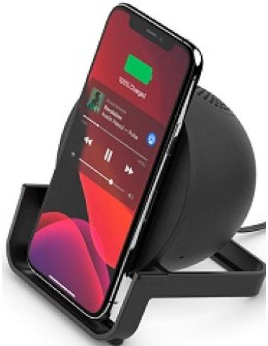 cargador inalambrico qi 10w de potencia y altavoz bluetooth para ios y android, una compacta solucin de carga rpida inalmbrica d