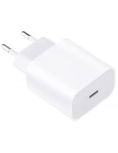 cargador de carga rapida usb-c 20w blanco