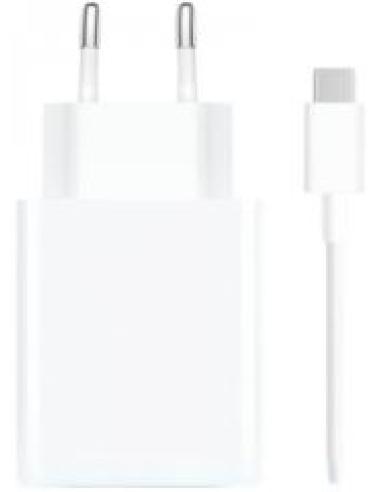 cargador de pared a usb-a 120w + cable identificacion inteligente de dispositivos blanco para smartphone