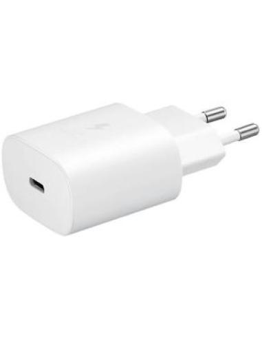 cargador de pared a usb-c 25w 3a blanco
