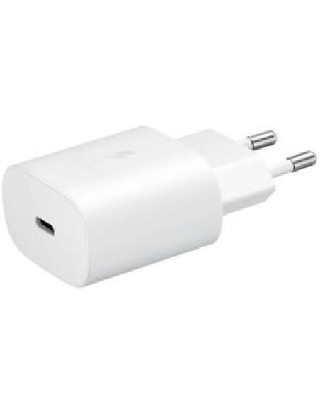 cargador de pared a usb-c 25w 3a blanco