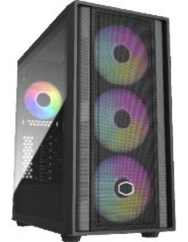 chasis semitorre masterbox 600 sin fuente soporta atx eatx micro atx mini itx bahias internas 2x3.5' 2x2.5' 3xventilador frontal