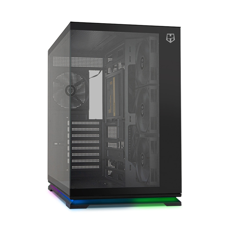 NOX NXHUMMERGALAXYBK Hummer GALAXY| Semitorre ATX compacta tira ARGB Ne, Midi Tower, PC, Negro, ATX, ITX, micro ATX, Vidrio