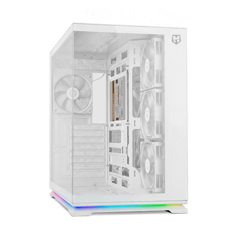 NOX NXHUMMERGALAXYWH Hummer GALAXY| Semitorre ATX compacta tira ARGB Ne, Midi Tower, PC, Blanco, ATX, ITX, micro ATX, Vidrio