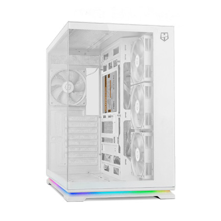 NOX NXHUMMERGALAXYWH Hummer GALAXY| Semitorre ATX compacta tira ARGB Ne, Midi Tower, PC, Blanco, ATX, ITX, micro ATX, Vidrio