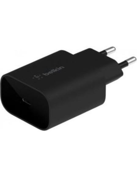 cargador de pared a usb-c pd 3.0pps de 25w negro