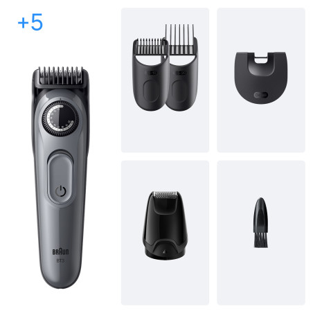 Braun BT3560 BeardTrimmer 3 BT3560, Batería, Negro, Gris