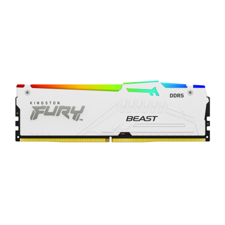 Kingston Technology KF560C30BWEA-32 FURY Beast 32GB 6000MT/s DDR5 CL30 DIMM White RGB EXPO, 32 GB, 1 x 32 GB, DDR5, 288-pin