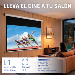 iggual IGG319673 Pantalla manual 16:9 72" 159x89 cm, Manual, 182,9 cm (72"), 159 cm, 89 cm, 16:9, Pantalla tensionada 2