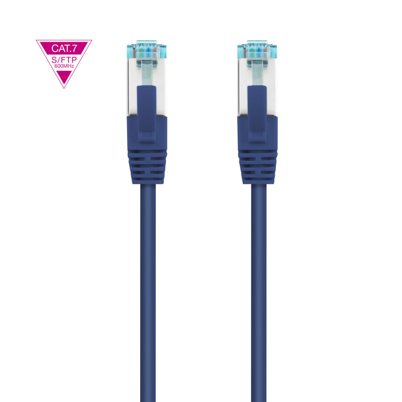 Nanocable 10.20.1700-L30-BL Cable de Red Cat.7 600MHZ LSZH SFTP PIMF AWG26, Azul, 30 cm, 0,3 m, Cat7, SF/UTP (S-FTP), RJ-45,