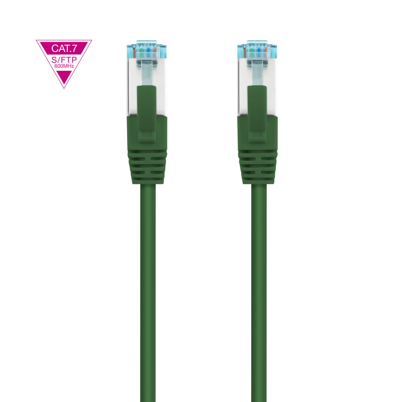 Nanocable 10.20.1700-L30-GR Cable de Red Cat.7 600MHZ LSZH SFTP PIMF AWG26, Verde, 30 cm, 0,3 m, Cat7, SF/UTP (S-FTP), RJ-45,