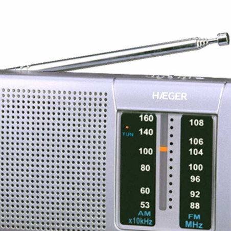 Haeger PR-BIB.001A PR-BIB.001A, Portátil, Digital, AM, FM, 88 - 108 MHz, 530 – 1600, 3,5 mm