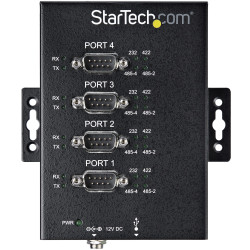 StarTech.com ICUSB234854I Adaptador Hub Serie RS232/RS485/RS422 a 4 puertos USB - Convertidor Ladrón USB 2.0 a Serial DB9 - 2