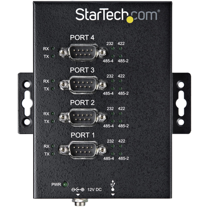 StarTech.com ICUSB234854I Adaptador Hub Serie RS232/RS485/RS422 a 4 puertos USB - Convertidor Ladrón USB 2.0 a Serial DB9 -