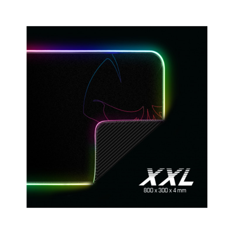 Spirit of Gamer SOG-PADXXRGB Darkskull, Negro, Multicolor, Monocromo, Tela, Caucho, USB con suministro de corriente, Base