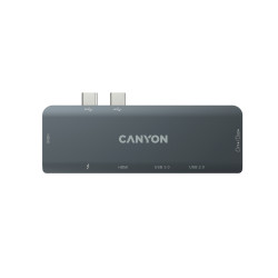 Canyon CNS-TDS05B DS-5, USB 2.0 Type-C, Gris, SD, 60 Hz, USB 2.0, Aluminio 2
