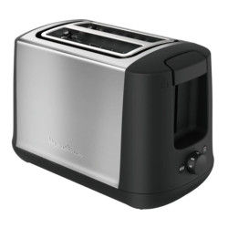 Moulinex LT340811 LT340811, 2 rebanada(s), Negro, Acero inoxidable, Botones, Giratorio