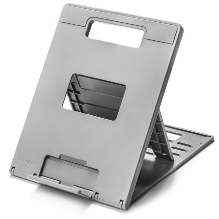 Kensington K50421EU Elevador de portátil con ventilación ergonómico ajustable para portátiles SmartFit Easy Riser Go, Gris,