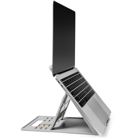 Kensington K50421EU Elevador de portátil con ventilación ergonómico ajustable para portátiles SmartFit Easy Riser Go, Gris,