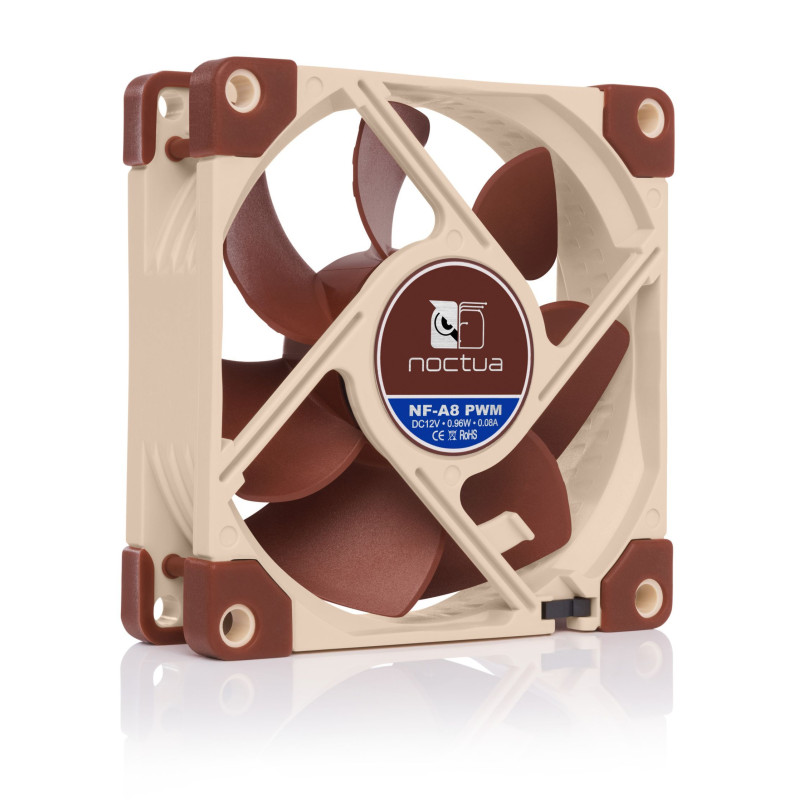 Noctua NF-A8 PWM NF-A8 PWM, Ventilador, 8 cm, 450 RPM, 2200 RPM, 55,5 m³/h, Beige, Marrón