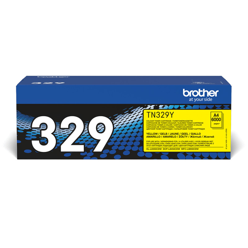 Brother TN-329Y TN-329Y, 6000 páginas, Amarillo, 1 pieza(s)