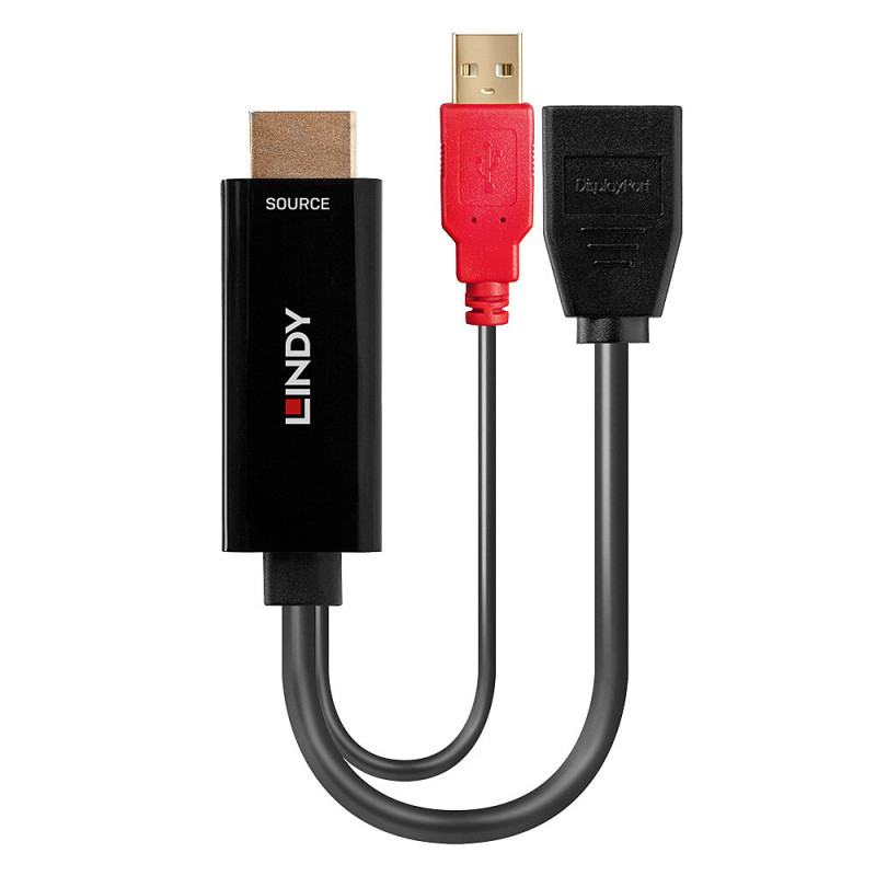 Lindy 38289 38289, Negro, Plástico, 0,18 m, 3840 x 2160 Pixeles, 21,6 Gbit/s, 7.1 canales