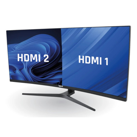 iggual IGG319543 Monitor 34" UWQHD 1ms 2DP 2HDMI MM AA Curvo, 86,4 cm (34"), 3440 x 1440 Pixeles, Wide Quad HD, LED, 1 ms, Negro