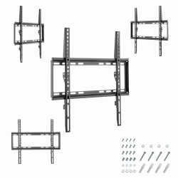 Gembird WM-55F-04 WM-55F-04, 81,3 cm (32"), 139,7 cm (55"), 200 x 200 mm, 400 x 400 mm, Acero, Negro