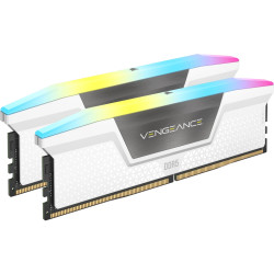 Corsair CMH32GX5M2E6000C36W Vengeance RGB , 32 GB, 2 x 16 GB, DDR5, 6000 MHz, 288-pin DIMM, Blanco