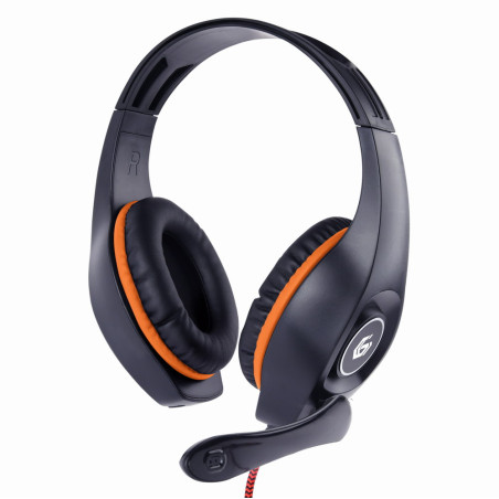 Gembird GHS-05-O GHS-05-O, Alámbrico, Juego, 20 - 20000 Hz, 419 g, Auriculares, Negro, Naranja