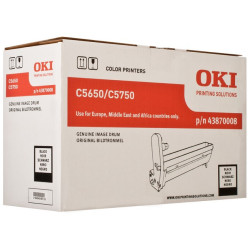 OKI 43870008 Black image drum for C5650/5750, Original, OKI C5650, C5750, 20000 páginas, Impresión láser, Negro, Negro, Plata