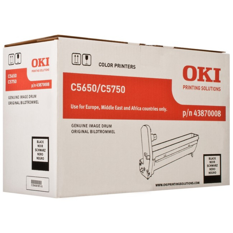 OKI 43870008 Black image drum for C5650/5750, Original, OKI C5650, C5750, 20000 páginas, Impresión láser, Negro, Negro, Plata