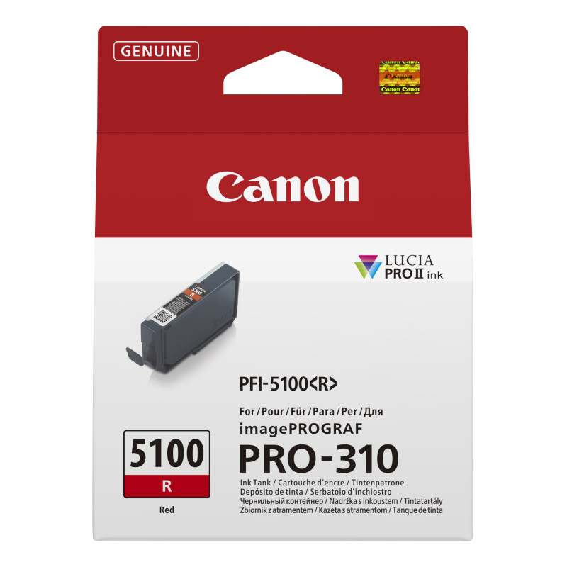 Canon 6958C001 PFI-5100 R, Rojo, 14,4 ml, 1 pieza(s), Pack individual