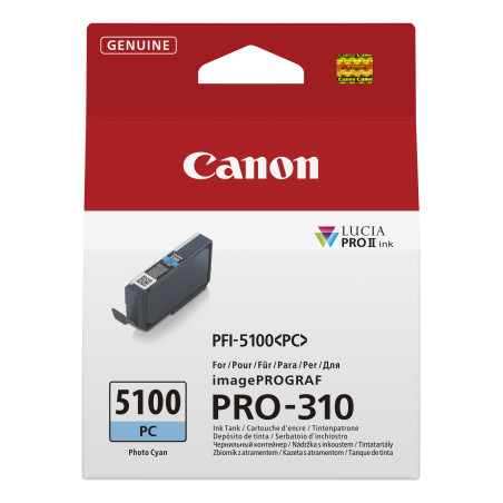 Canon 6956C001 PFI-5100 PC, Fotos cian, 14,4 ml, 1 pieza(s), Pack individual