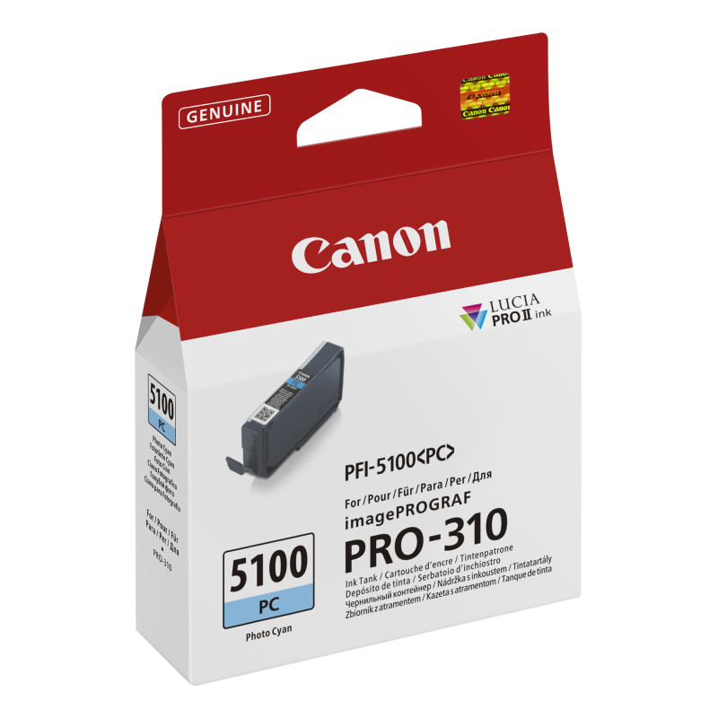 Canon 6956C001 PFI-5100 PC, Fotos cian, 14,4 ml, 1 pieza(s), Pack individual