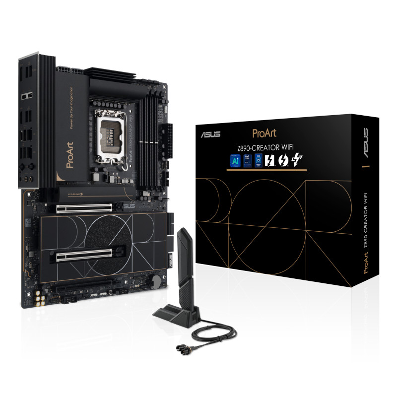 ASUS 90MB1JD0-M0EAY0 PROART Z890-CREATOR WIFI, Intel, LGA 1851 (Socket V1), Intel Core Ultra (Series 2), LGA 1851, DDR5-SDRAM,