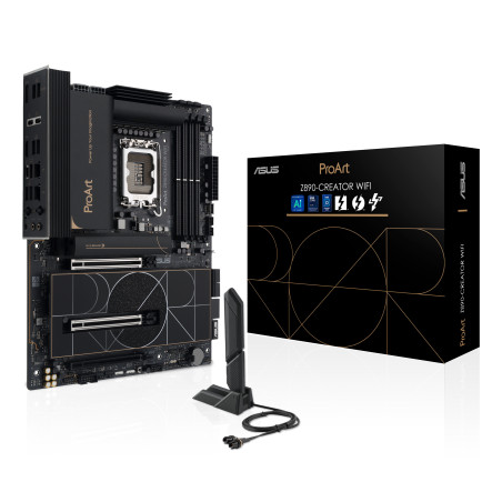 ASUS 90MB1JD0-M0EAY0 PROART Z890-CREATOR WIFI, Intel, LGA 1851 (Socket V1), Intel Core Ultra (Series 2), LGA 1851, DDR5-SDRAM,
