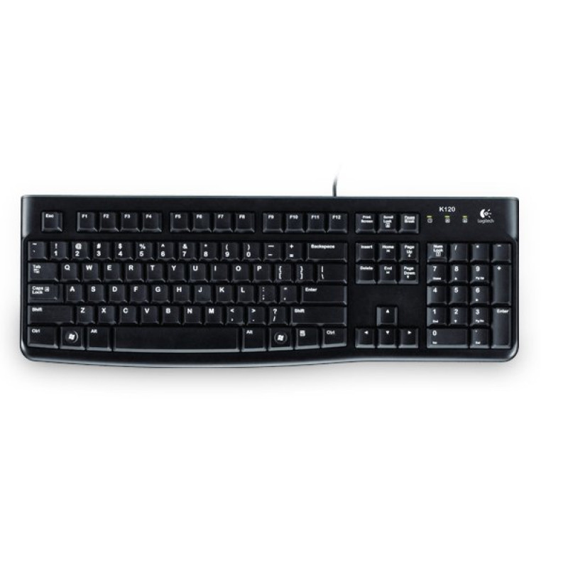 Logitech 920-002489 K120, Completo (100%), Alámbrico, USB, QWERTZ, Negro