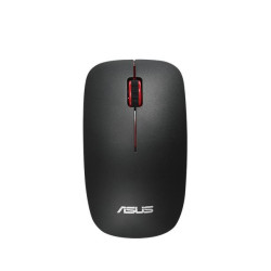 ASUS 90XB0450-BMU000 Ratón óptico inalámbrico WT300 - Negro, Ambidextro, Óptico, RF inalámbrico, 1600 DPI, Negro, Rojo