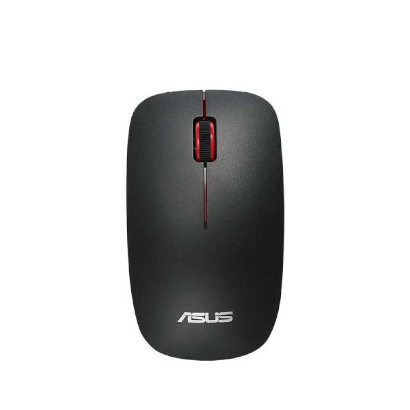 ASUS 90XB0450-BMU000 Ratón óptico inalámbrico WT300 - Negro, Ambidextro, Óptico, RF inalámbrico, 1600 DPI, Negro, Rojo