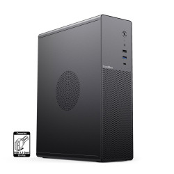 CoolBox COO-PCT100-0 CAJA MATX SLIM T100 USB-C 3.2 GEN1 FULL METAL S/FTE + 1 VENT. 90MM, Perfil bajo (Slimline), PC, Negro,