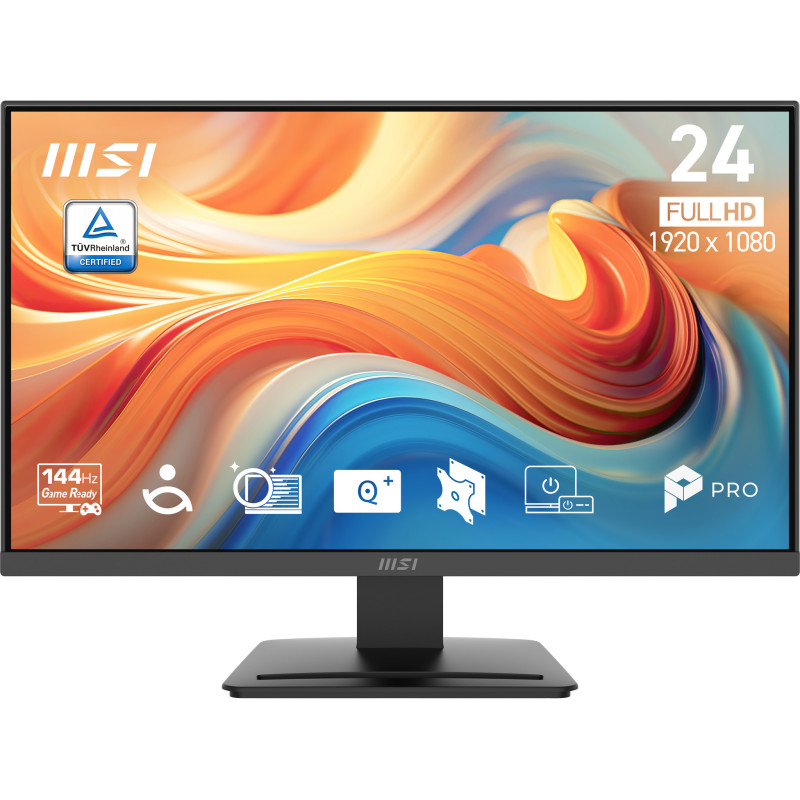 MSI PRO MP241 E14V Pro MP241 E14V, 60,5 cm (23.8"), 1920 x 1080 Pixeles, Full HD, LCD, 4 ms, Negro