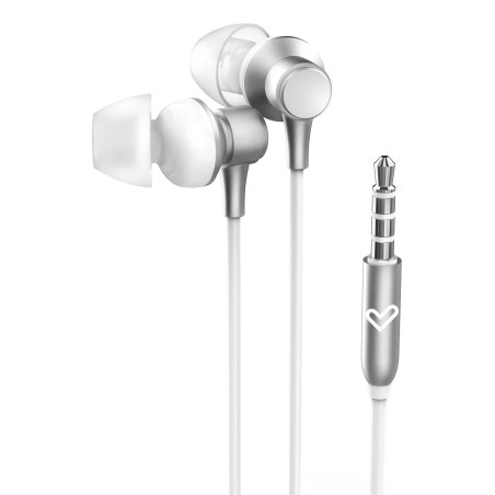 Energy Sistem 457229 Metallized, Alámbrico, Llamadas/Música, 20 - 20000 Hz, 12 g, Auriculares, Plata, Blanco